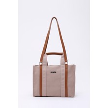 Vizon SHK170 Kanvas Kumaş, Tek Bölmeli, Iç Cepli, Astarlı, Femuarlı El, Kol ve Omuz Çantası