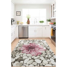 Renkli Butik Kadife Dokulu, Lastikli, Süngerli, Kaymaz, Yıkanabilir Modern Desenlerde Halı Örtüsü - 6 M2