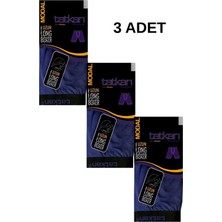 Erkek 3'lü Lacivert Uzun ( Long ) Penye Modal Boxer Short Abani Classic