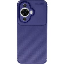Bfs  Huawei Nova 12S Kılıf Auto Focus Karbon Kapak - Lacivert
