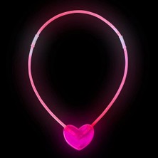 Bfs   Karanlıkta Yanan Glow Stick Kalp Şekilli Kolye 6 Renk 6 Adet
