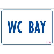 Wc Uyarı Levhası 17,5X25 KOD:1783