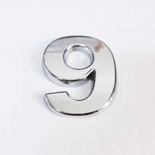 Cemax 9 Rakamı 3,75 cm Krom Yapışkanlı