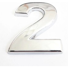 Cemax 2 Rakamı 3,75 cm Krom Yapışkanlı