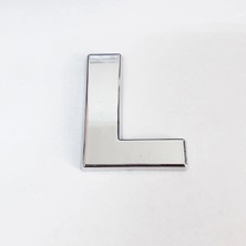 Cemax L Harfi  3,75 cm Krom Yapışkanlı