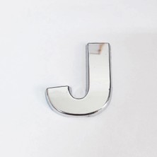 Cemax J Harfi  3,75 cm Krom Yapışkanlı