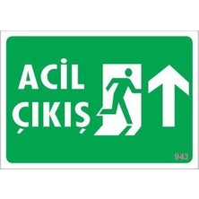 Acil Çıkış Uyarı Levhası 17,5X25 KOD:943