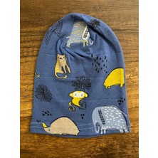 Yenidoğan Kız Erkek Bebek Hayvan Desenli Hayvanat Bahçesi Bandana Şapka Başlık Fiyonklu Bere