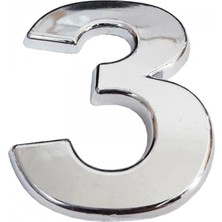 Cemax Krom Yapışkanlı 3 Rakamı 5 cm