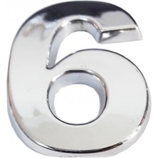 Cemax Krom Yapışkanlı 6 Rakamı 5 cm