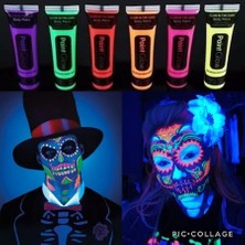 Bfs   Neonlu Glow Parti Yüz Boyası 6 Renk 6 Adet