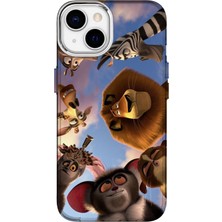 IPHONE 14 Özel Madagaskar Tasarımlı Lüks Silikon Kılıf