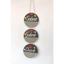 Sabret Şükret Dua Et Mdf Kapı Süsü - Rebap