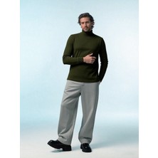 Boğazlı Triko – Yün Karışımlı, Oversize Fit