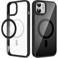 Iphone 11 Uyumlu Köşeli (12 Görünümlü) Kamera Çıkıntılı Kenarı Renkli Hassas Butonlu Magsafe Kılıf