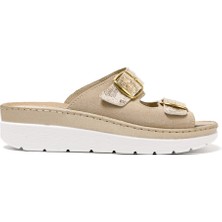 Kadın Sandalet 5619 Green Life Stretch Women's Footwear Gold/beige