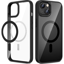 iPhone 15 Uyumlu Kamera Çıkıntılı Şarj Destekli Kenarı Renkli Hassas Butonlu Magsafe Kılıf