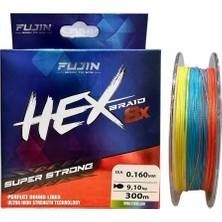 Fujin Yeni Hex 8x 300MT 0.16MM Multi Color Ip Misina