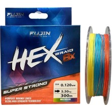 Fujin Yeni Hex 8x 300MT 0.12MM Multi Color Ip Misina