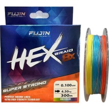 Fujin Yeni Hex 8x 300MT 0.10MM Multi Color Ip Misina