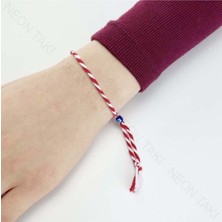 Ne10 Takı Marteniçka Bileklik, İp, Boncuk Lacivert Renk, Kırmızı Renk, Model2