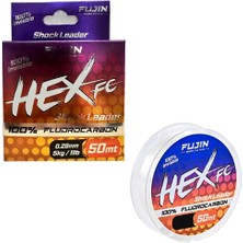 Fujin Hex Fc 50MT 0.28MM  Fluorocarbon Leader Misina