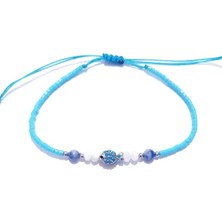 Funny Takı Sedef Hematit ve Sodalit Doğaltaşlı Zirkon Taşlı Balık Miyuki Boncuklu Bileklik