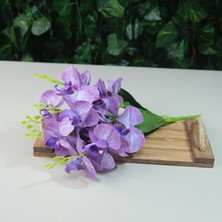 Yapay Islak Orkide 5 Dal Gerçek Dokulu Orkide 44 cm Lila