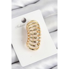 Çarşı Point Pirinç Yay Model Gold Renk Sağ Kıkırdak Küpe