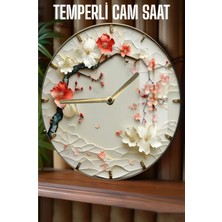 Zamansız Modern Görünüm! 3D Görünümlü Temperli Cam Saat – 33 cm CSDW293