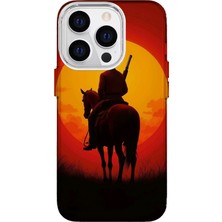 IPHONE 15 Pro Max Özel Red Dead Redemption Gün Batımı Tasarımlı Lüks Silikon Kılıf