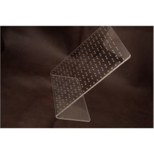 Şeffaf Pleksi Küpe Standı 14-18 Cm, Beyaz, Ayaklı, Kullanışlı ve Şık Tasarım