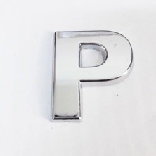 Cemax P Harfi  3,75 cm Krom Yapışkanlı