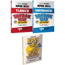 Kpss 2026 Türkçe Matematik Yaprak Test Çek Kopart - 3 Deneme