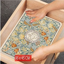 Yıkanabilir Bej Raf ve Çekmece Koruyucu, Buzdolabı Için Güvenli ve Pratik Kullanım