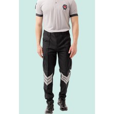 Reflektörlü Iş Güvenliği Pantolonu Kıyafeti Pantolon Cepli Kumaş Personel