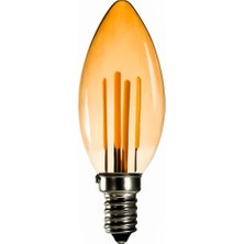Ayt Ledx BR-AL05 5 Watt E14 400 Lümen Amber Rustik Ampul Dekoratip LED Aydınlatma