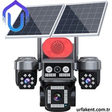 4 Kameralı Çift Panelli 4g Solar Kamera Aov 7/24 Kayıt
