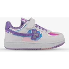 Cool 25C.DINA Beyaz Cırtlı Ortopedik Sneakers Kız Çocuk Spor Ayakkabı