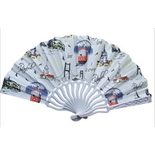 Plastik Kumaş Yelpaze 12'li Istanbul