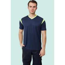 Erkek V Yaka Nefes Alan Tshirt Allium Tişört Alabilir Esnek Şık Iş Günlük Için