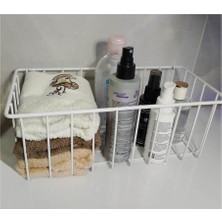 Iki Adet Büyük Beyaz Sepet, Mutfak ve Banyo Dolap Düzenleyici Seti