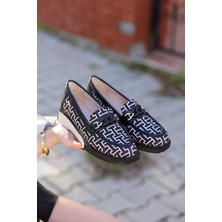 Samsa Düz Taban Desenli Babet