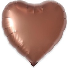 5 Adet 18 Inç 45 cm Retro Kalp Folyo Balon Bakır
