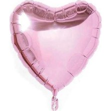 1 Adet 18 Inç 45 cm Kalp Folyo Balon Pembe