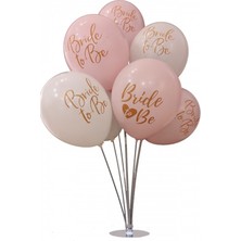 7 Bride To Be Balon + 1 Balon Standı Bekarlığa Veda Masa Üstü Dekor Süs Standı