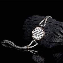 925 Ayar Gümüş Kral Zincir Ebcet Hesabı Model Bileklik