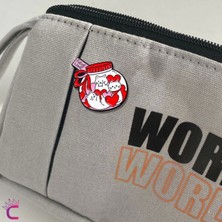 Full Of Love Sevimli Kalpli Kedi Pin Broş - Hediyelik Aşk Sevgili Arkadaş Çanta Şapka Süsü Rozeti