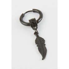 Erkek Yaprak Çelik Küpe