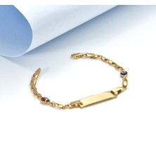 Nox Jewelry 14 Ayar Altın Kaplama Kişiselleştirilmiş Çocuk Bilekliği - BPC00100